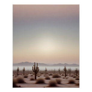 Malerische Landschaft Wüste Natur Hintergrund Kuns Poster