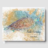 Malerische Meeresschildkröte als Ferienobjekt Gästebuch (Vorderseite)