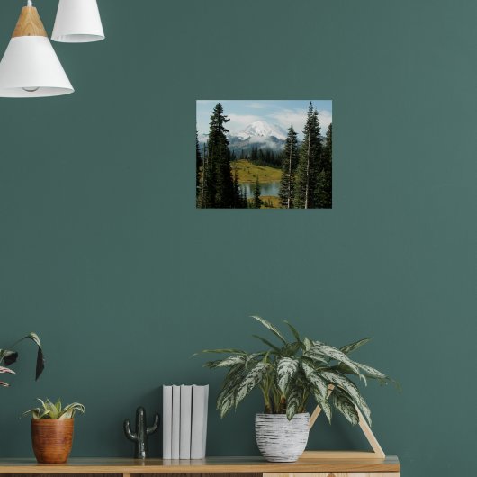 Malerische Mount Rainier-Fotolandschaft Poster (Wohnzimmer 1)