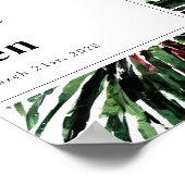 Malerische Palmen Moderner Strand Hochzeitsempfang Poster (Ecke)