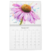 Malerische rosa Blumen Kalender (Jan 2027)