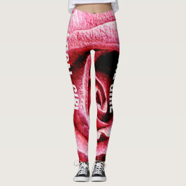 MALERISCHE ROSE LOKALE MÄDCHEN LEGGINGS