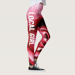 MALERISCHE ROSE LOKALE MÄDCHEN LEGGINGS