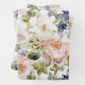 Malerische Rose und Blume Geschenkpapier Set (Beispiel)