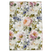 Malerische Rose und Blume Mittlere Geschenktüte (Rückseite)