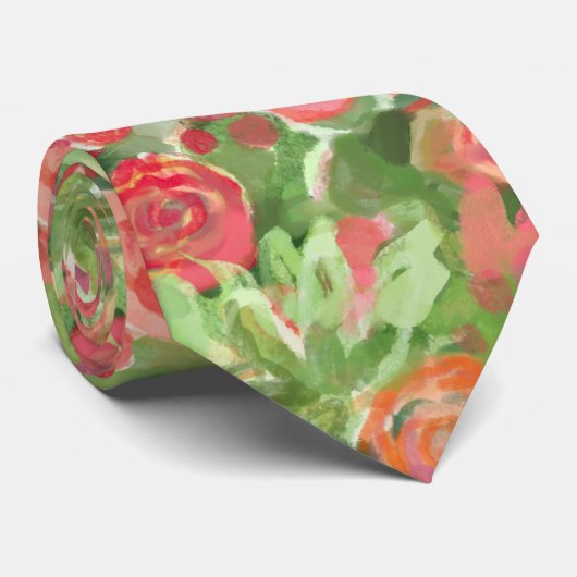Malerische Rosen Krawatte (Gerollt)