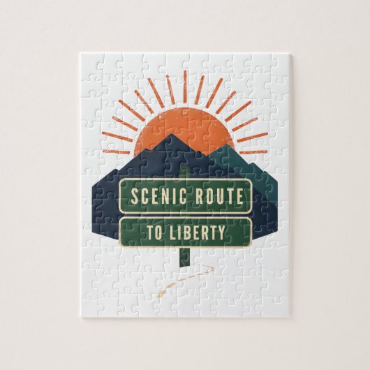 Malerische Route zur Liberty-Puzzle Puzzle (Vertikal)