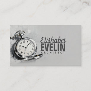 Malerische silberne Taschenuhr g543 Visitenkarte