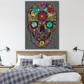 Malerische Skulptur Kunst am Imitat Hai Haut Leinwanddruck (Insitu (Schlafzimmer))