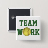 Malerische Softball-Kunst Button (Vorne & Hinten)
