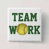 Malerische Softball-Kunst Button (Vorderseite)
