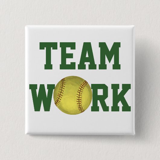 Malerische Softball-Kunst Button (Vorderseite)