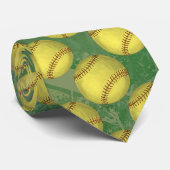 Malerische Softball-Kunst Krawatte (Gerollt)