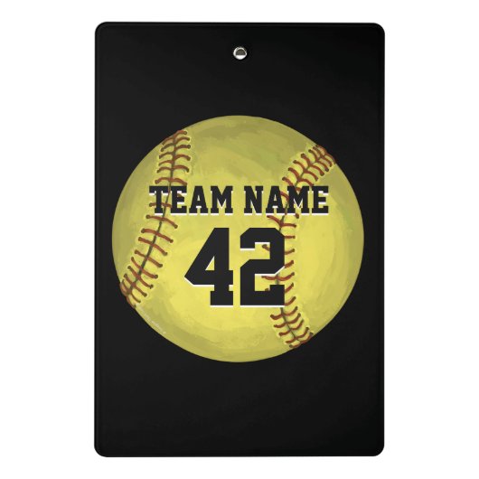 Malerische Softball-Kunst Mini Klemmbrett (Rückseite)