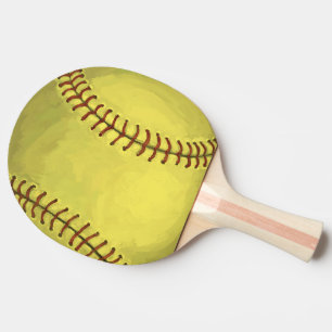 Malerische Softball-Kunst Tischtennis Schläger