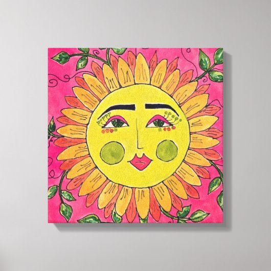 Malerische Sonnenblumenblume Leinwand Art Collecti (Vorderseite)