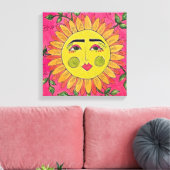 Malerische Sonnenblumenblume Leinwand Art Collecti (Insitu (Wohnzimmer))