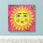 Malerische Sonnenblumenblume Leinwand Art Collecti (Insitu (Holzboden))