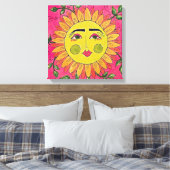 Malerische Sonnenblumenblume Leinwand Art Collecti (Insitu (Schlafzimmer))
