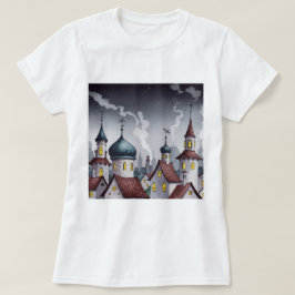 Malerische Stadt bei Nacht T-Shirt