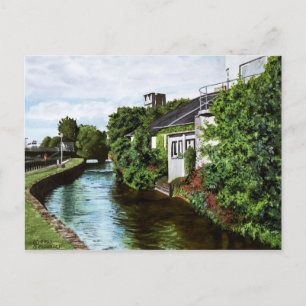 Malerische Stadt Galway Irland Kanalblick Postkarte