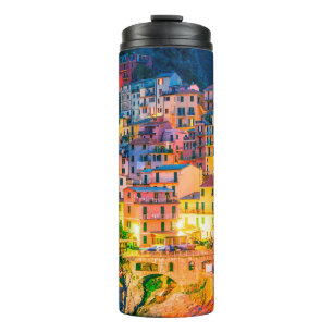 Malerische Stadt Manarola, Provinz L Thermosbecher