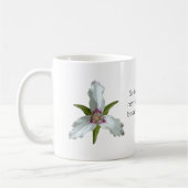 Malerische Trillium Spring Wildblume Kaffee Tasse (Links)