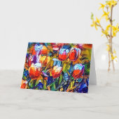 Malerische Tulips Art 1 Art Note Karte (Gelbe Blume)