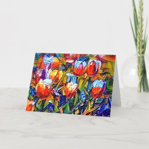 Malerische Tulips Art 1 Art Note Karte