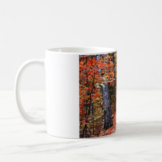 Malerische Waldspazierweg Wasserfarbengeschenke Kaffeetasse (Links)