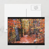 Malerische Waldspazierweg Wasserfarbengeschenke Postkarte (Vorne/Hinten)