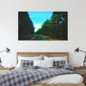 Malerische Waldstraße Leinwanddruck (Insitu (Schlafzimmer))