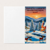 Malerische Weihnachtskarte (Außenseite Aufgefaltet)