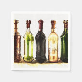 Malerische Weinflaschen Napkins Serviette (Vorderseite)