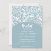 Malerische weiße Botanische Brautdusche Einladung (Vorderseite)