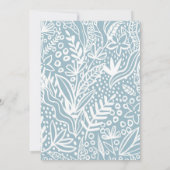 Malerische weiße Botanische Brautdusche Einladung (Rückseite)