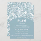 Malerische weiße Botanische Brautdusche Einladung (Vorne/Hinten)