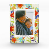 Malerische Wildblume rahmen Muttertagsgeschenk Fotoblock (Vorderseite)