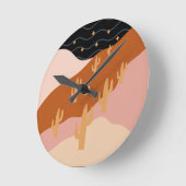 Malerische Wüstenlandschaft Runde Wanduhr (Winkel)