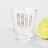 Malerische Wyoming-Pinselstriche  Schnapsglas (Rückseite)