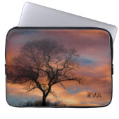 Malerischer Baum Sonnenuntergang Twilight Naturfot Laptopschutzhülle (Vorderseite)