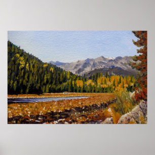 Malerischer Bergsee in Estes Park Poster
