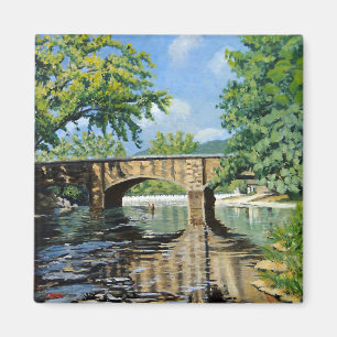 Malerischer Blick auf Missouri-Forellenbach-Angeln Magnet