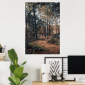 Malerischer entspannender Wald Poster (Heimbüro)