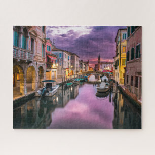 Malerischer Großer Kanal in Italien bei Sonnenunte Puzzle
