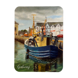 Malerischer Hafen in Galway City Irland Magnet