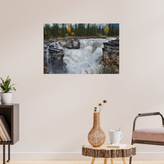malerischer kanadischer Wasserfall, Athabasca Fall Poster (Wohnzimmer 3)