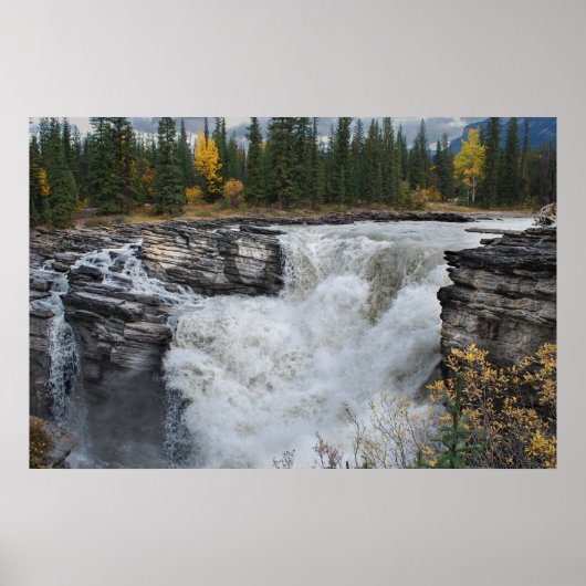 malerischer kanadischer Wasserfall, Athabasca Fall Poster (Vorne)