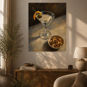 Malerischer Martini-Cocktail Poster