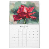 Malerischer Roter Blumenkalender Kalender (Feb 2027)